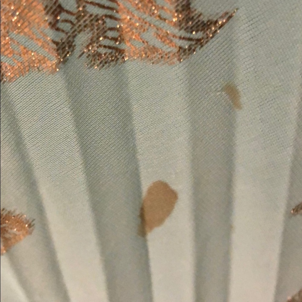 Metallic print pleated blouson gown - Picture 6 of 7
